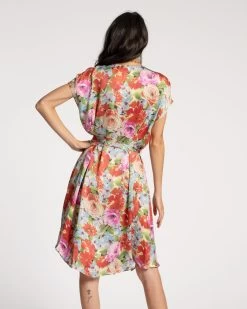 Anna Slope Arm Dress Rose Garden Print -clothing ANNA SLOPE ROSES 03 scaled