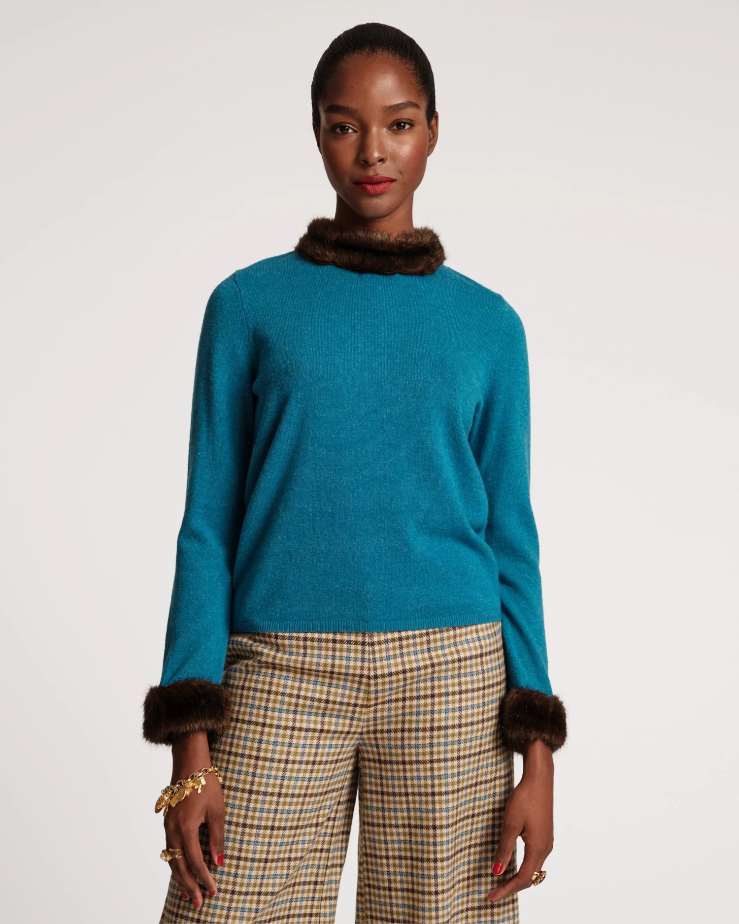 Aude Sweater Turquoise 1 Aude Sweater Turquoise