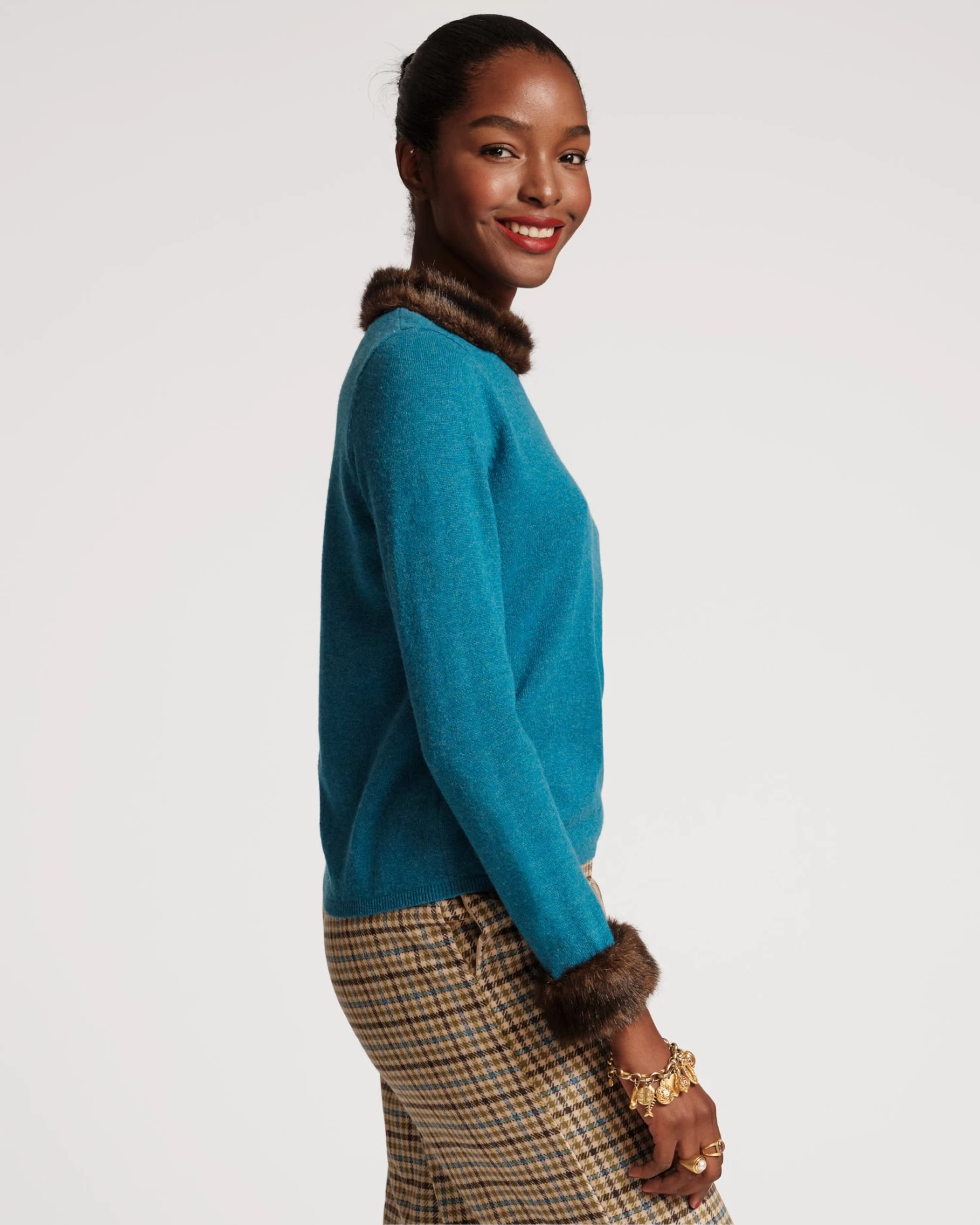 Aude Sweater Turquoise 3 Aude Sweater Turquoise - Image 3
