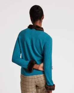 Aude Sweater Turquoise 9 Aude Sweater Turquoise -clothing AUDE BLUE 04