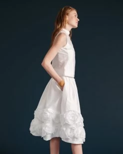 Barbara Skirt Flowers Shantung White 6 Barbara Skirt Flowers Shantung White -clothing BARBARA WHITE 01 d432bd11 72d7 4363 84bf c0a7d156043d
