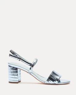 Bettina Sandal Disco Leather Celeste