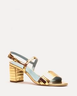 Bettina Sandal Disco Leather Gold -clothing BETTINADL PLATINO 04
