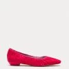 Britta Ruched Flat Velvet Pink