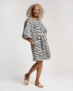Bliss Mini Painterly Stripe Black White -clothing Bliss Maxi Painterly Stripe Blk0090