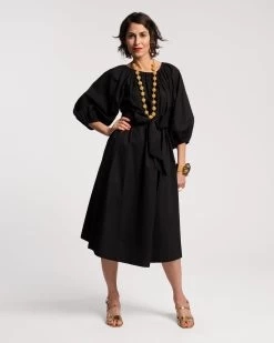 Bliss Midi Dress Black -clothing Bliss Midi Black 01