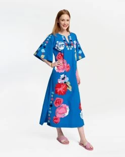 Delightful Caftan Peony Garden Blue Multi -clothing CAFTAN PEONYGARDEN blue 02 e1d00aaa 04ff 44a1 82ba b26ebb664a0d