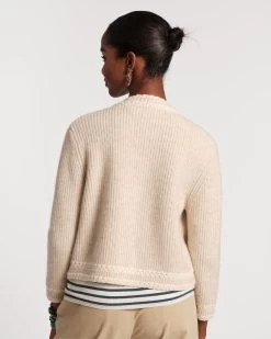 Border Flower Cardigan Natural Red -clothing CARDI FLOWER 03