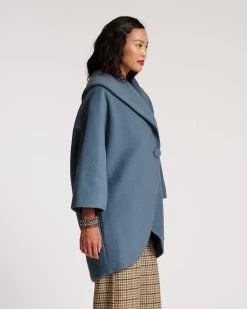 Cocoon Wool Coat Blue -clothing COCOON NAVY 03
