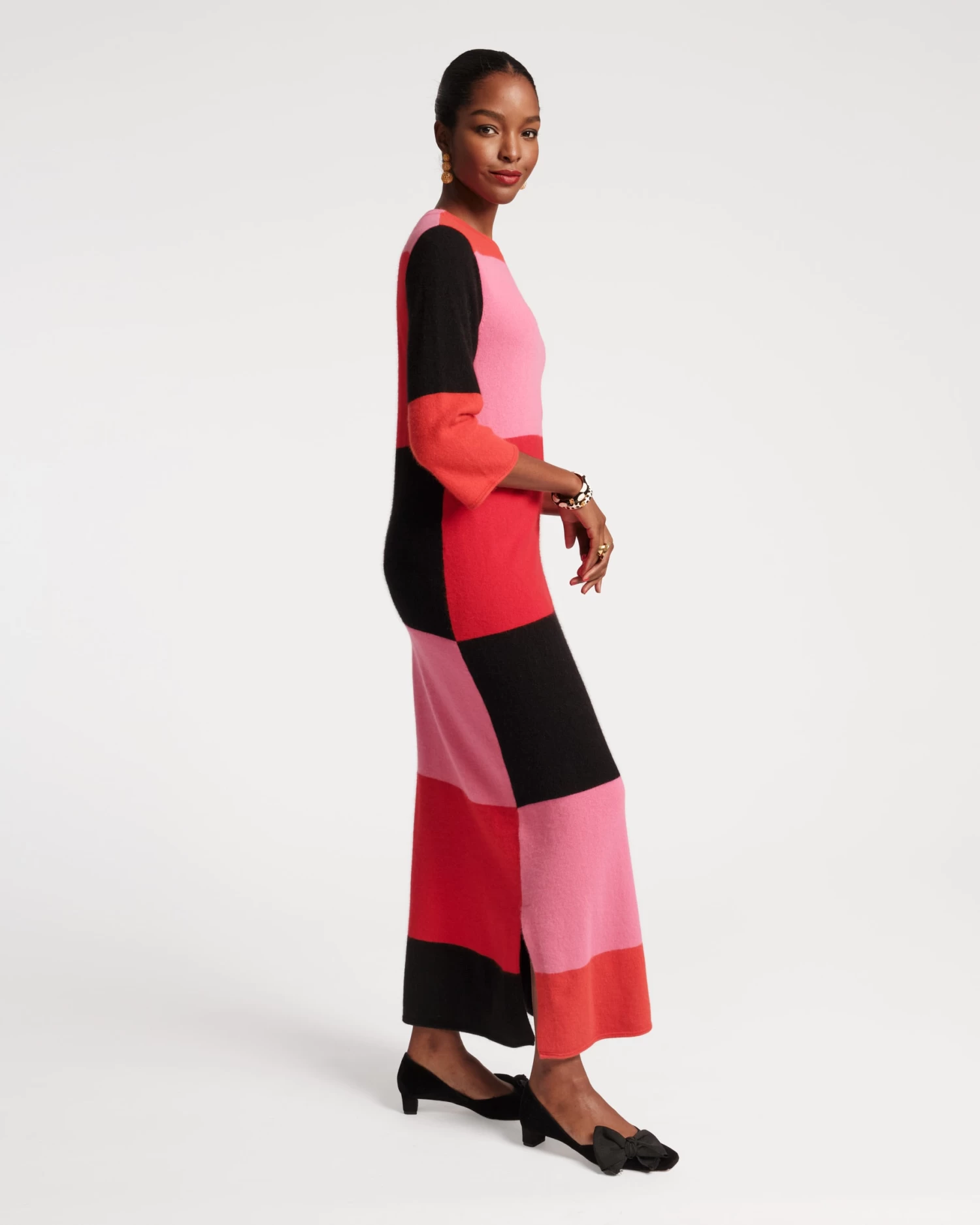 Cozy Maxi Dress Colorblock 2 Cozy Maxi Dress Colorblock - Image 2