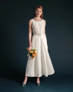 Chrysanthemum Maxi Dress Oyster