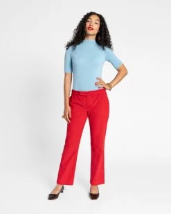 Chloe Corduroy Pant Red 8 Chloe Corduroy Pant Red -clothing Chloe red 01