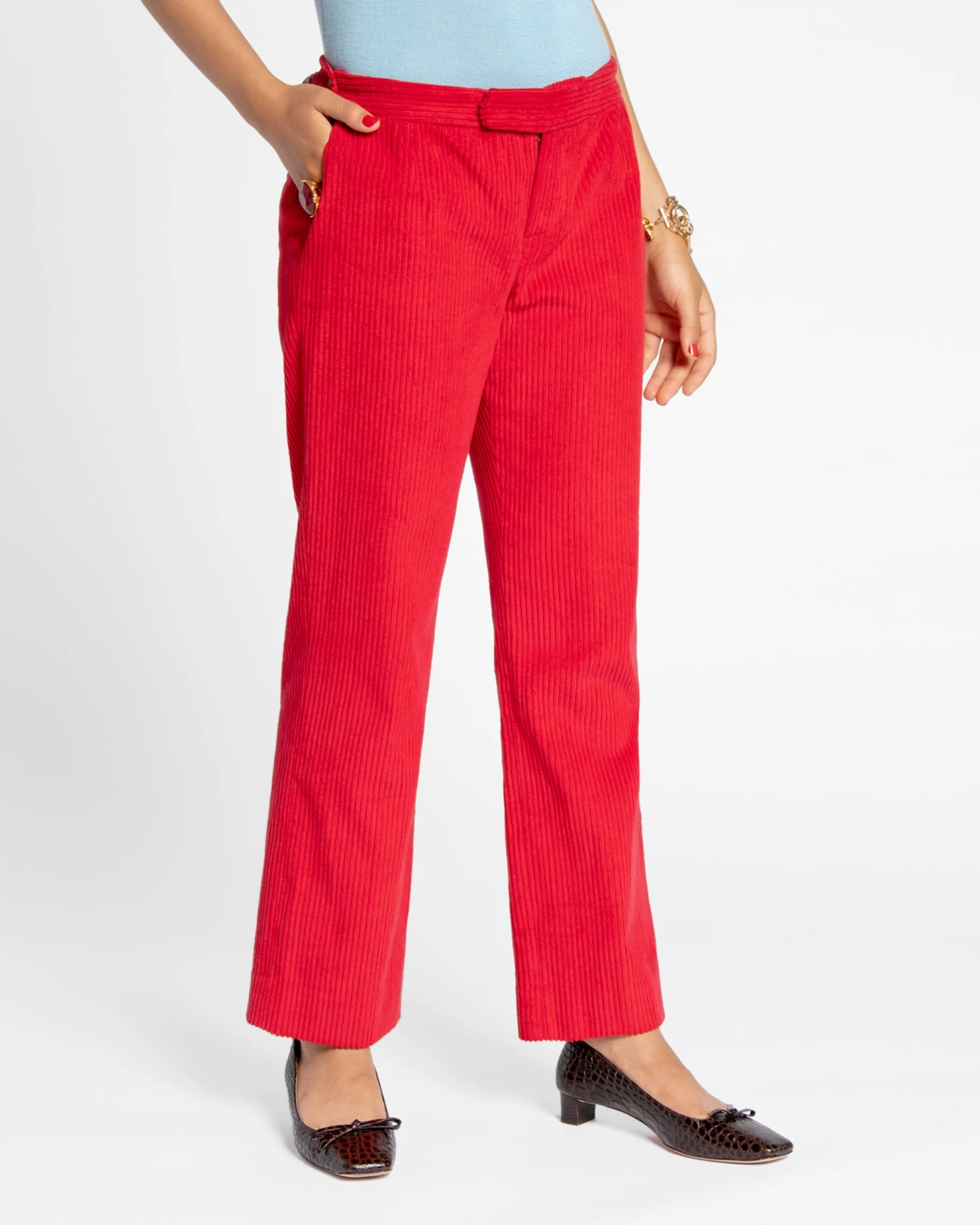 Chloe Corduroy Pant Red 1 Chloe Corduroy Pant Red