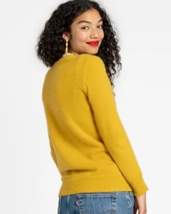 Collegiate Sweater Light Mustard -clothing Collegiate mustard 04