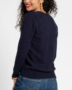 Collegiate Sweater Navy -clothing Collegiate navy 04 47f38833 c8ea 4dce 8811 3a1caca4b62c