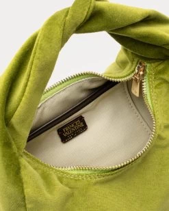 Cece Small Hobo Velvet Green -clothing DSCF0013