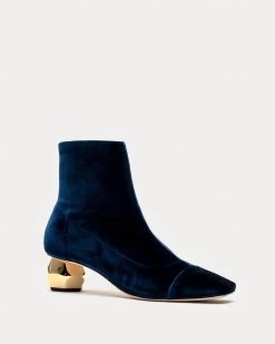 Marnie Boot Stretch Velvet Navy -clothing DSCF0744
