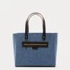 Henry Tote Wool Blue