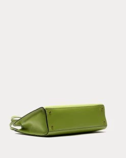 Sami Tote Tumbled Leather Moss Green -clothing DSCF3966