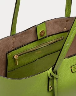 Trixie Tote Tumbled Leather Moss Green -clothing DSCF4020