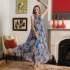 Georgette Sequin Dress Blue Coral