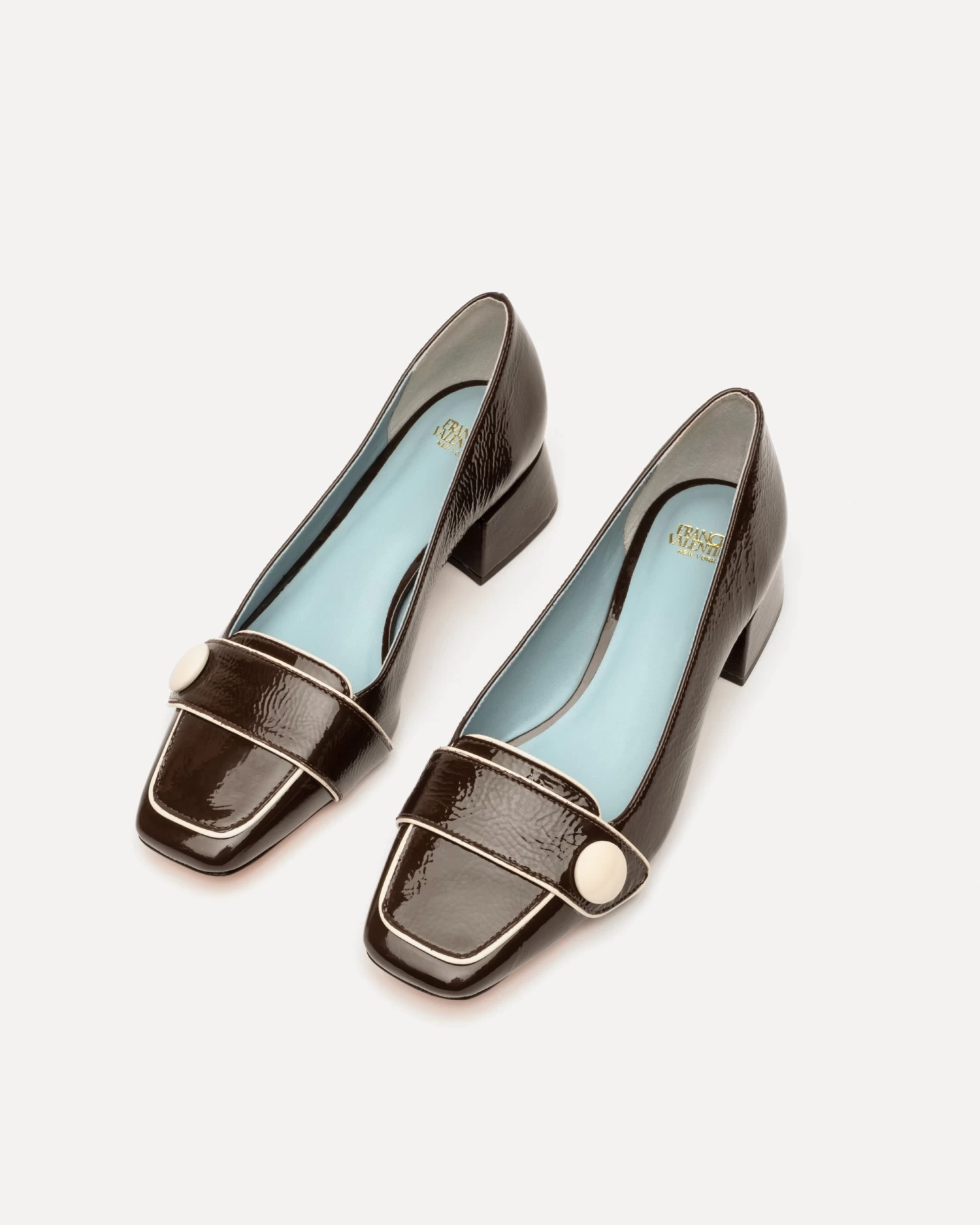 Mackie Crinkle Soft Patent Block Heel Chocolate 3 Mackie Crinkle Soft Patent Block Heel Chocolate - Image 3