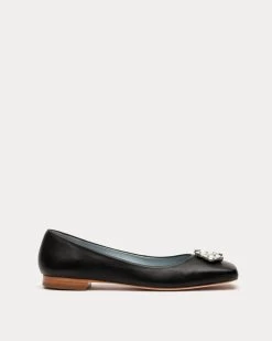 Square Toe Ballet Flat Black -clothing DSCF7769