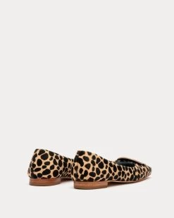 Square Toe Haircalf Ballet Flat Cheetah -clothing DSCF7784