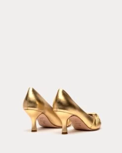 Knot Kitten Heel Crinkle Nappa Platino -clothing DSCF7793