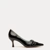 Knot Kitten Heel Crinkle Naplak Black
