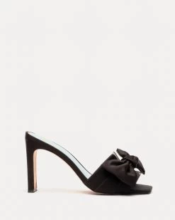 Hilary Satin Heel Black