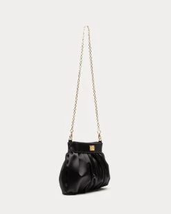 Nora Clutch Satin Black -clothing DSCF9967