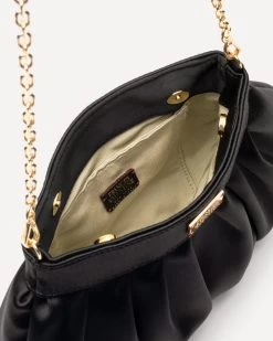 Nora Clutch Satin Black -clothing DSCF9969