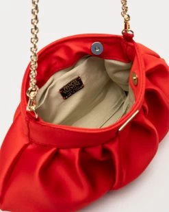 Nora Clutch Satin Cranberry -clothing DSCF9977