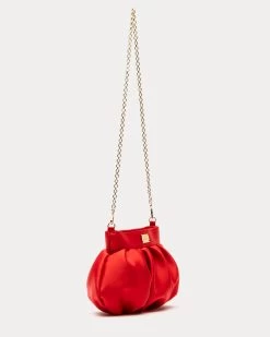 Nora Clutch Satin Cranberry -clothing DSCF9978