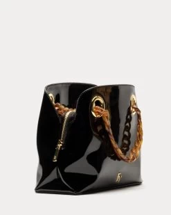 Skip Tote Soft Patent Black -clothing DSCF9988