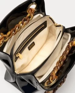 Skip Tote Soft Patent Black -clothing DSCF9993