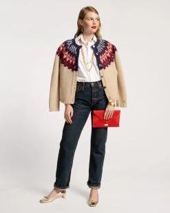 Ella Fair Isle Cardigan Navy Red 8 Ella Fair Isle Cardigan Navy Red -clothing FAIRISLE OATMEAL