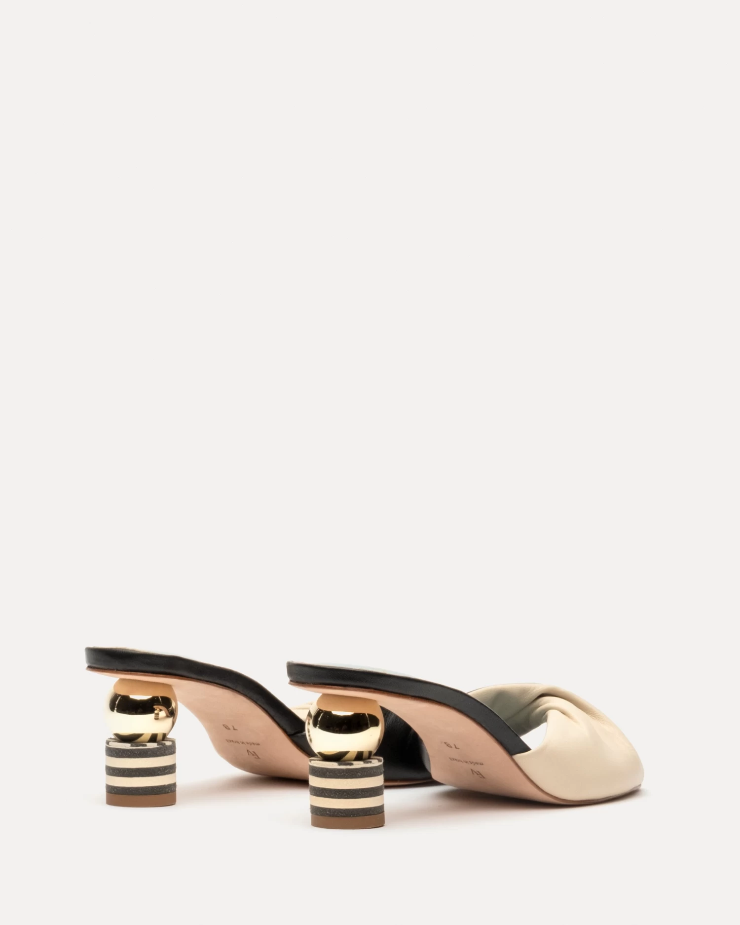 Farah Twist Kickball Heel Nappa Black Oyster 7 Farah Twist Kickball Heel Nappa Black Oyster - Image 7