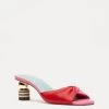Farah Twist Kickball Heel Nappa Pink Red