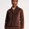 Finley Stretch Velvet Blazer Chocolate