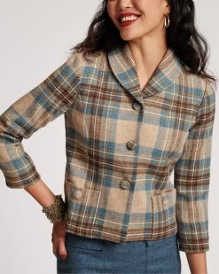 Finley Wool Blazer Stewart Plaid 8 Finley Wool Blazer Stewart Plaid -clothing FINLEY PLAID 02