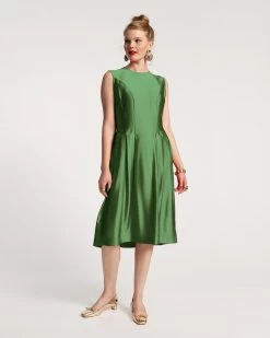 Florencia Dress Silk Emerald -clothing FLORENCIA GREEN 01 ac26fb0c 59b8 4201 a8fa 24def0554b95