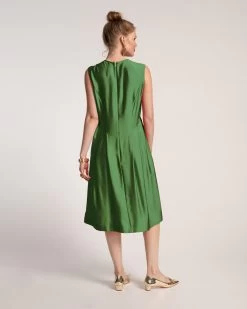 Florencia Dress Silk Emerald -clothing FLORENCIA GREEN 03 8070765f 0cbe 41c6 b6a1 8b1871d914d9