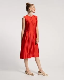 Florencia Dress Silk Red -clothing FLORENCIA RED 02