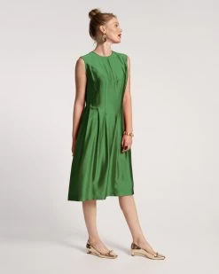 Florencia Dress Silk Emerald -clothing FLORENCIA green 02 6f4d5ba4 416c 4789 be07 de5d292e0612