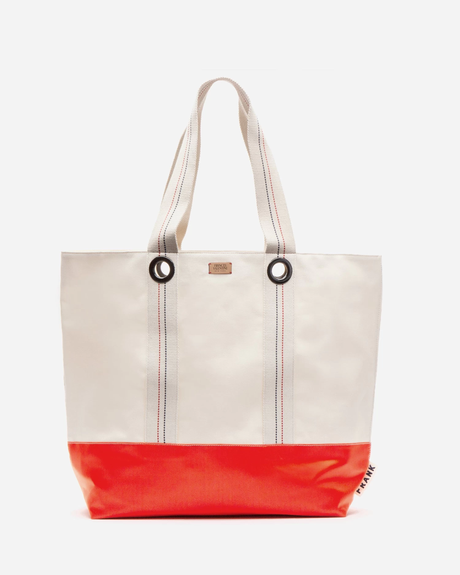 Frank Men's XL Canvas Tote Natural Orange 1 Frank Men's XL Canvas Tote Natural Orange