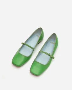 Jude Mary Jane Leather Flat Green -clothing FV SS18 JUDE GRASS 04 39d2435a 676a 4c0b acec 52d443f9106e