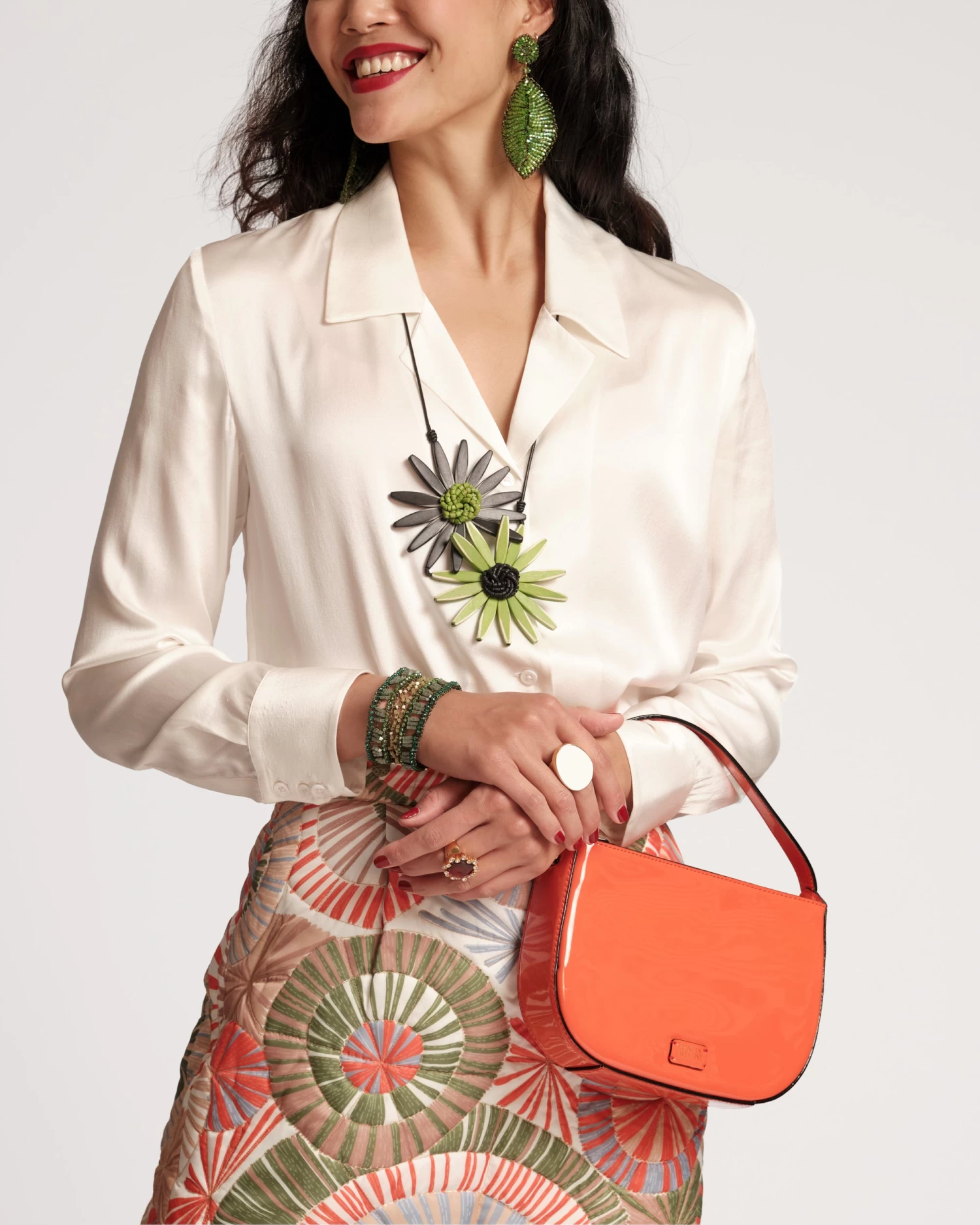 Grace Crossbody Soft Patent Orange 2 Grace Crossbody Soft Patent Orange - Image 2