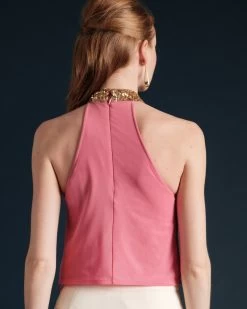 Goddess Top Pink Gold -clothing GODDESS TOP PINK 02